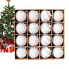 16pcs 6cm Christmas Ball Ornament Foam Christmas color Ball Christmas Tree Hanging Ball Pendant For Holiday Parties