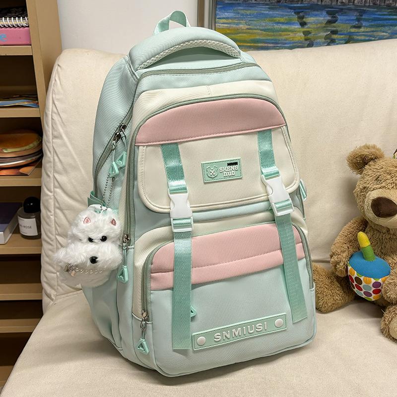 Children's Schoolbags Elementary School Girls Junior High School Color Combination High Value and Dirt Resistant Backpack