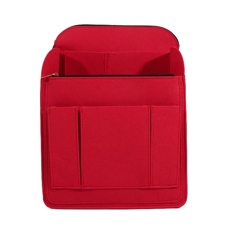 1PC Multi-Pocket Insert Bag Organizer for Backpack Storage Bag Felt Backpack Inner Bag Liner Bag Size S/M 3Colors