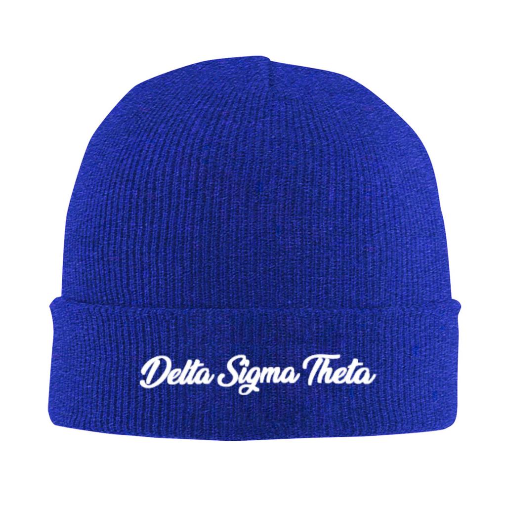 Delta Sigma Theta Sorority Warm Knitted Cap Winter Knit Bonnet Hat Skullies Beanies Hip Hop Caps for Unisex