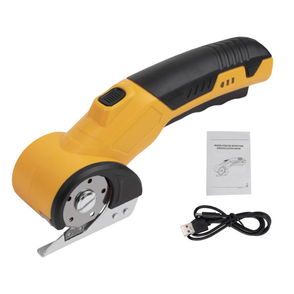 

Резак для картона с предохранителем, сверхмощные ножницы, аккумуляторный электрический резак для картонных коробок, для коробок, ковров, пластика, ткани жёлтый