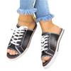 New Flat-bottomed Slippers Summer Denim Lace-up Casual Size Women's Cool