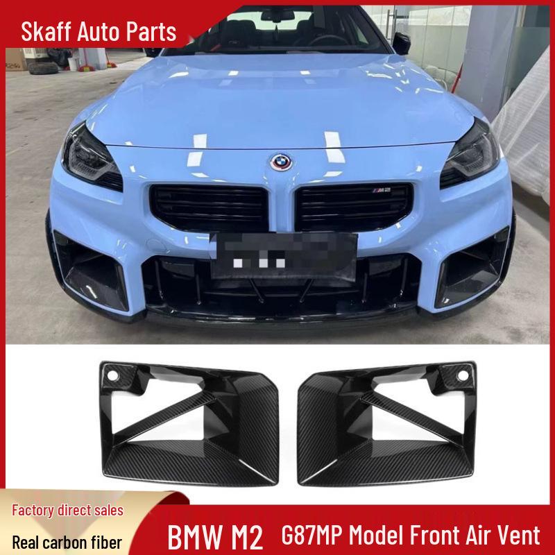 BMW M2 G87 MP-Style Carbon Fiber Front Bumper Vents Body Kit