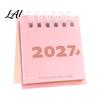 Fresh Style Office Accessory Mini Desk Calendar 2027 Jan. 2027 to Dec. Standing Flip Small Functional Workstation Memo Pad Desktop Calendar,