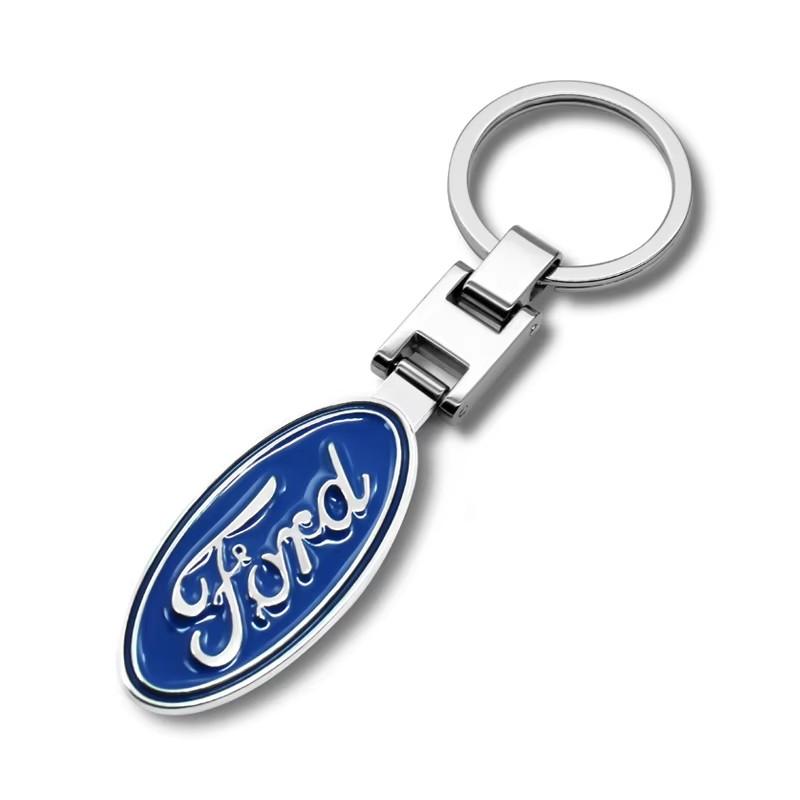 FENK5 For Ford Focus 2 3 1 MK2 MK3 MK1 Fiesta Ranger Mondeo Fusion Kuga Metal/Leather Car Logo Keychain Keyring Key Holder Accessories