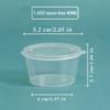 100 Dressing PP-Sauce mit Klappdeckel Sojasauce Mini-Gewürze Take-Away Mini-Einwegbecher mit durchscheinenden Bechern für den gewerblichen Gebrauch, Spritzgegossen