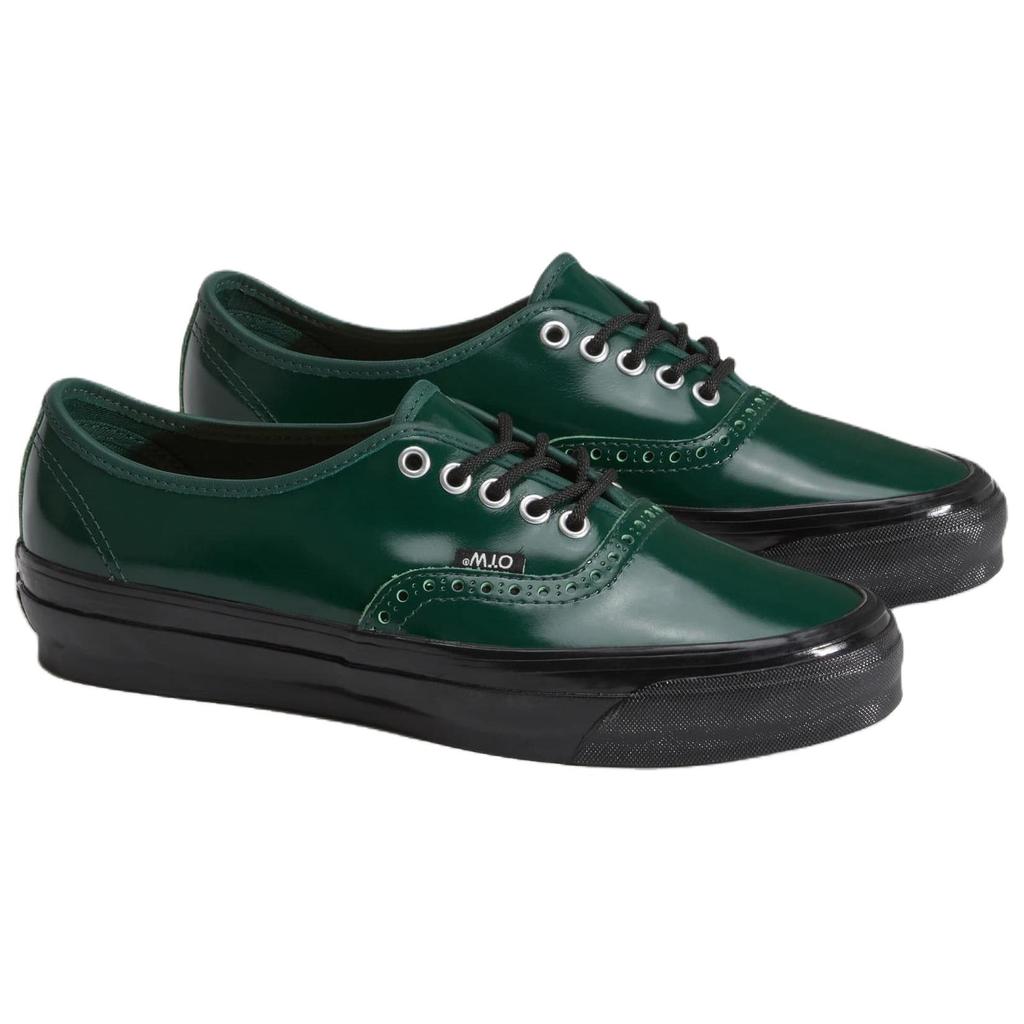 Men's Sneakers Vans OTW Authentic 44 Siped Vibram Gloss Leather Brogue Emerald Green Emerald Green/Black