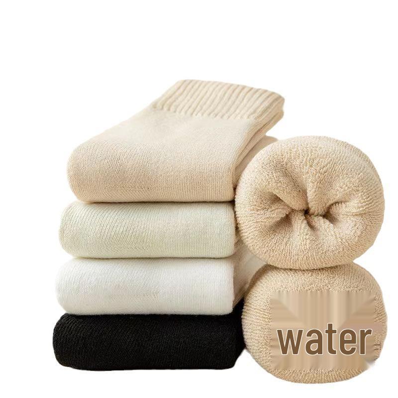 Women's Mid-Calf Anti-Pilling Thick Terry Floor Socks - Warm for Autumn & Winter.