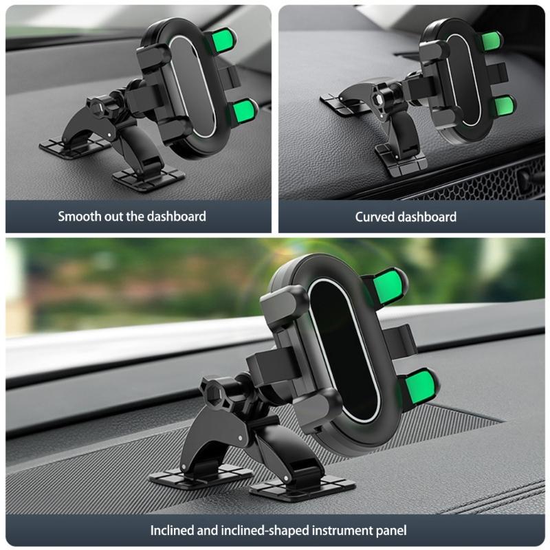 Car Dashboard Phone Mount Holder 17mm Ball Joint Bracket Double Adhesive Nonslip Base Full Rotation Mobile Device Holder