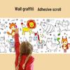 Wall-Safe Kids' Graffiti and Coloring Scroll - Large Paper Art for Kindergarten