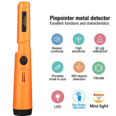 Bärbar TC-110 Metalldetektor pekare Pinpoint GP-pekare Handhållen Metalldetektor Positioneringsstav Detektor IP68 vattentät