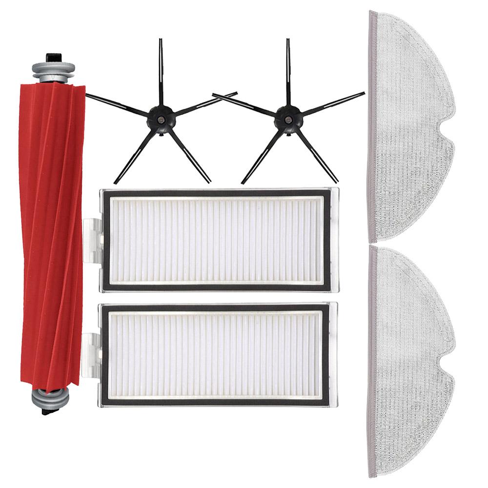 Convient pour Xiaomi Roborock Q7 Max Q7 Max+Q7 Plus T8 brosse principale brosse latérale filtre Hepa tissu serpillière pièces de rechange pour aspirateur