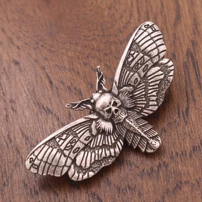 Hot-Selling Skull Moth Alloy Brooch - Popular European & American Butterfly Jewelry, Insect Pendant Accessories