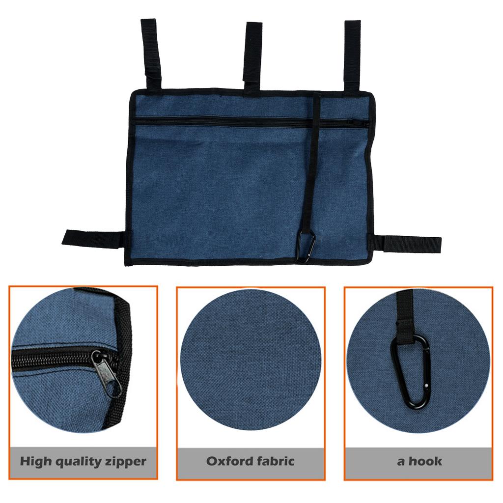 Foldable Walker Bag for Elderly Seniors Multiple Pockets Wheelchairs Hanging Storage Organizer Stroller Walker Bag Accessaries