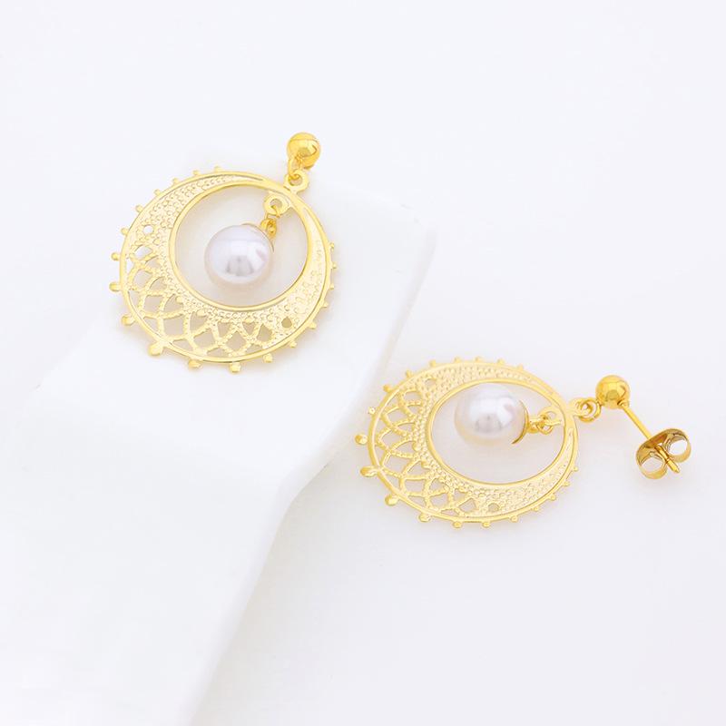Stainless steel earrings for women, Korean fragrance pearl earrings, high-end earrings, earrings, pendants, earrings