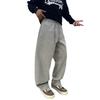Spring and Autumn new trendy brand splicing tooling casual pants men's American light luxury ruffian handsome fashionable versatile wide-leg trousers