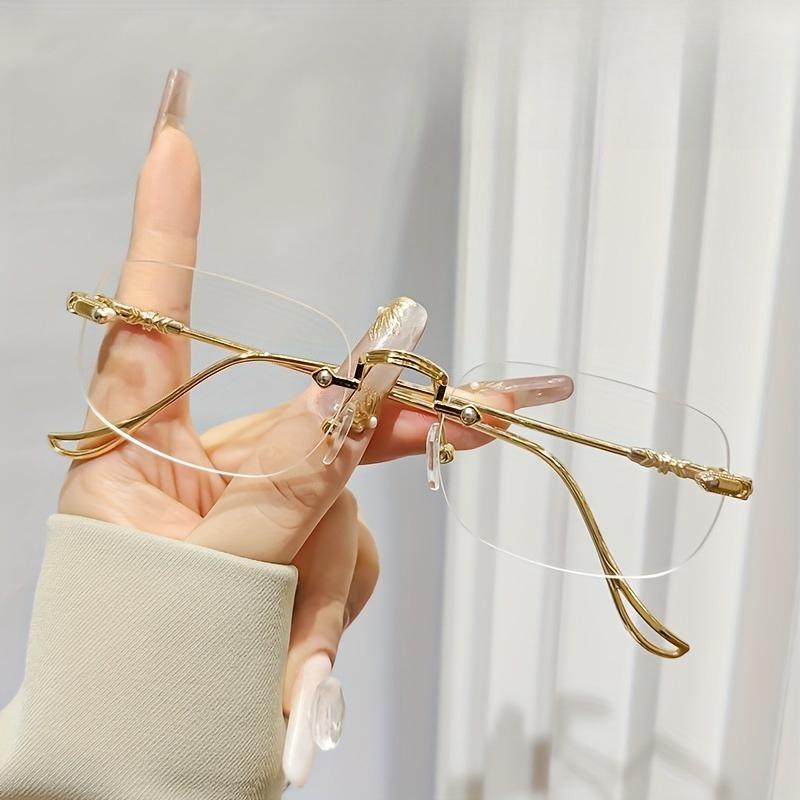 +100~+400 Trendless Frameless Anti-fatigue Anti-blue Light Computer Reading Glasses Fashion And Trend Perfect