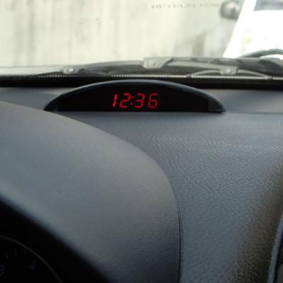 Car Product 3 Electronic Clock Thermometer Car Digital LED Voltmeter Decoration