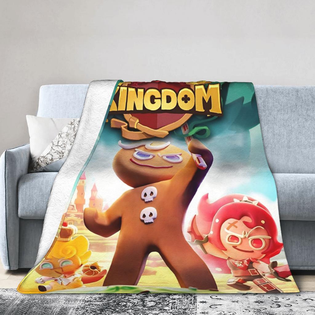 Cookie Run Kingdom Throw Blanket for Couch Video Games Soft Fuzzy Plush Blanket Multiple Sizes Bedspread for All Seasons