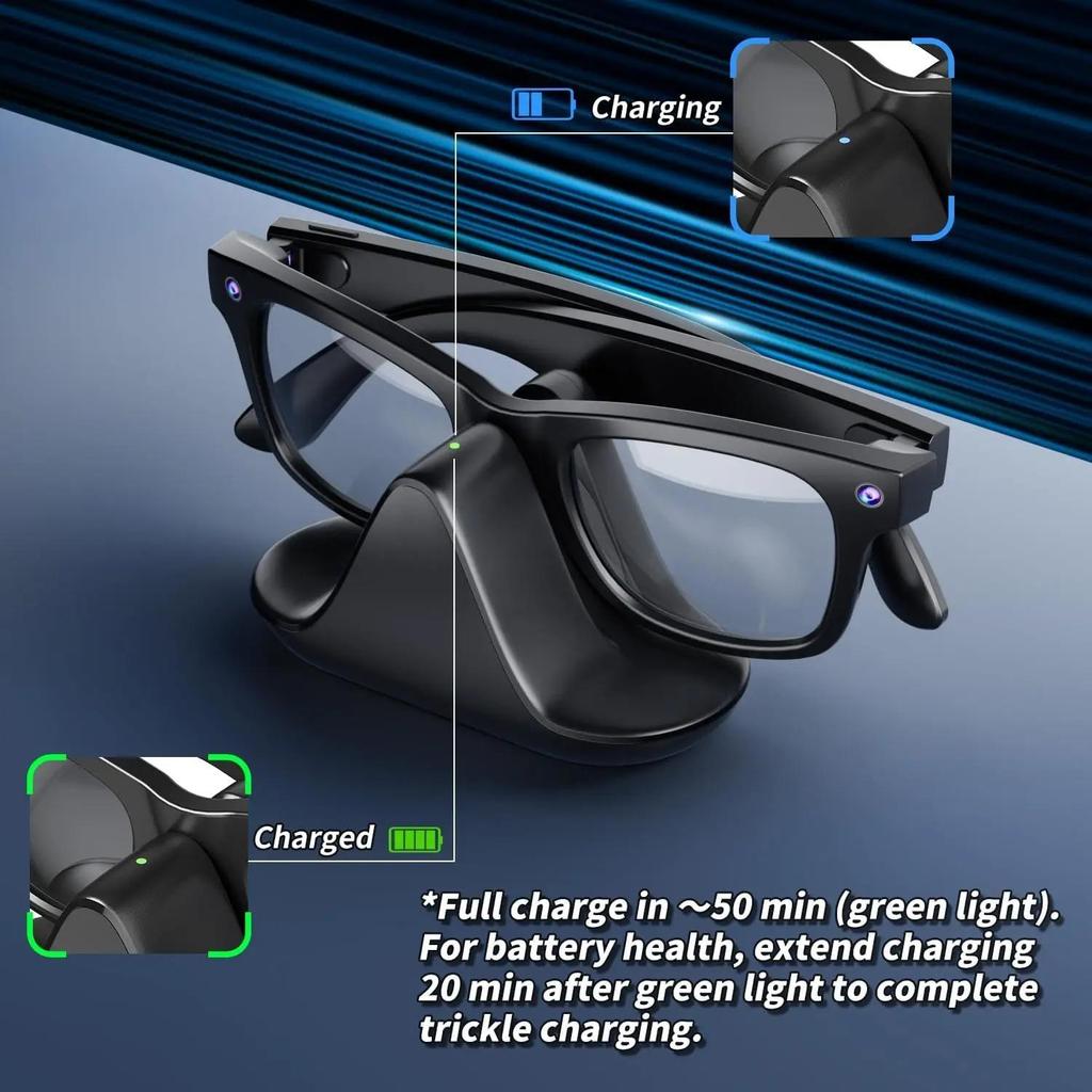 Pro Meta Wayfarer USB/Type-C nabíjecí kabel ochrana bezdrátového nabíjení Rychlé nabíjení pro chytré brýle Meta AR