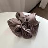 French Elegant Solid Color Scrunchies Black Brown Large Intestine Hair Bands Women Ins Fashion Flower Bud Satin Hair Ties Ropes