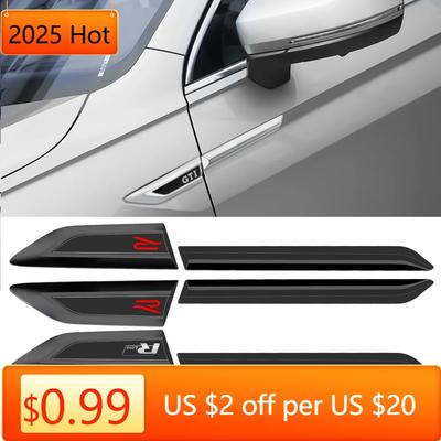 Horké 2ks ABS GTI 4 Motion R RLINE Nápis Auto Blatník Boční Křídlo Znak Odznaky Samolepky Pro VW Volkswagen Tiguan L 2017 Auto Úprava D