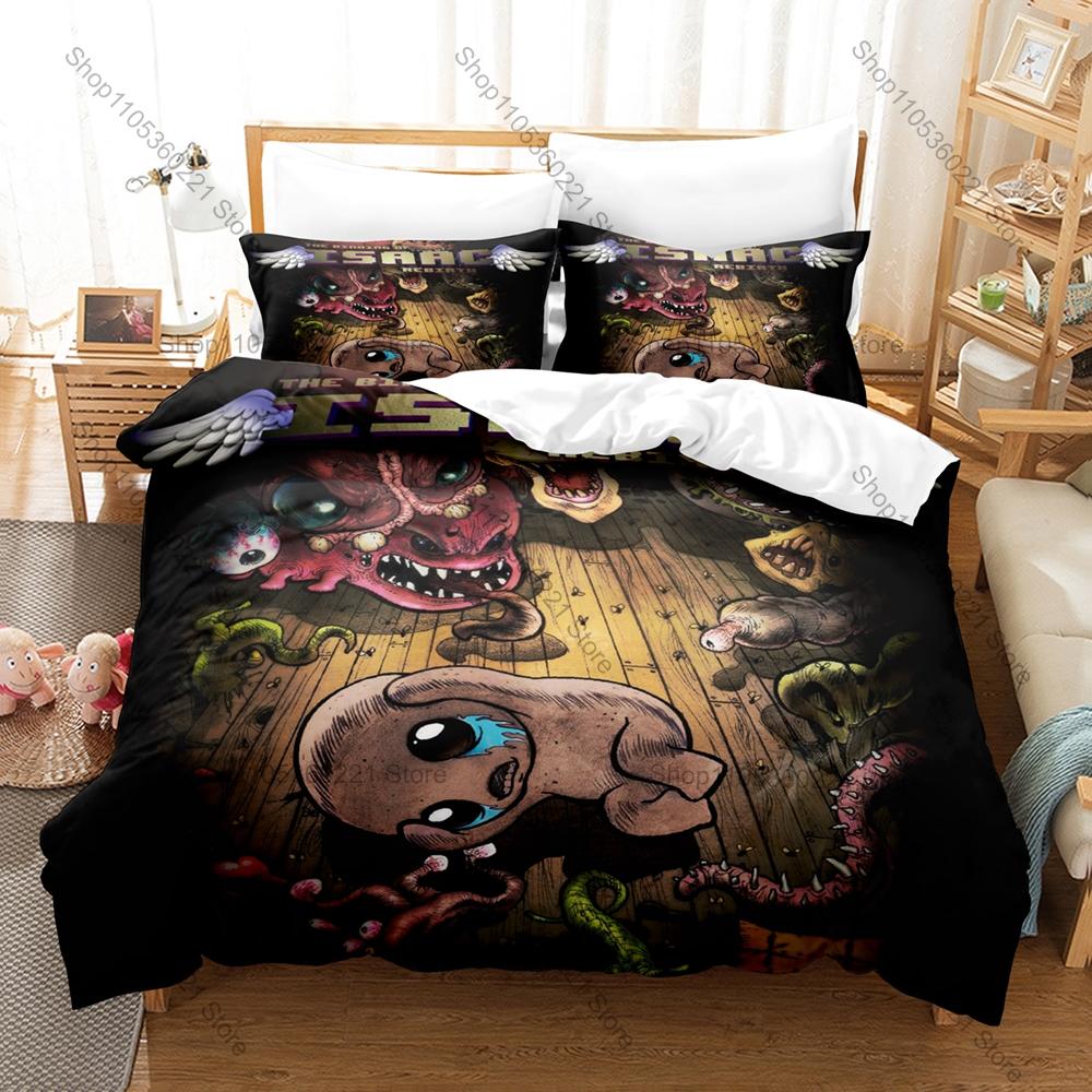 Personality The Binding of Isaac Theme Bedding Set New Duvet Cover Set Home Bedroom Decoration for Gamer Boys Adults