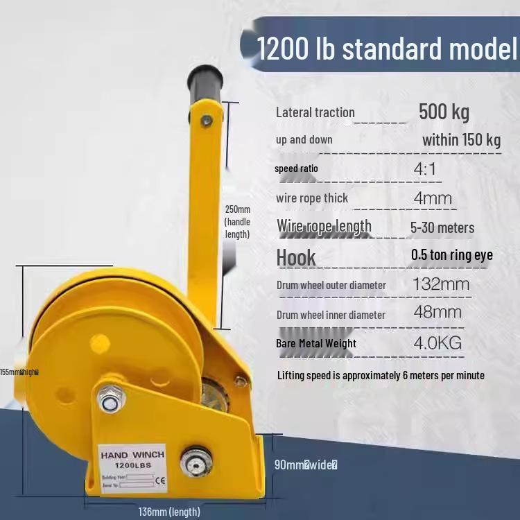 Obousměrný samoblokující ruční naviják: Kompaktní ruční kladkostroj a přenosný jeřáb
