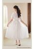Girls' Korean Style Short Sleeve Chiffon Princess Dress