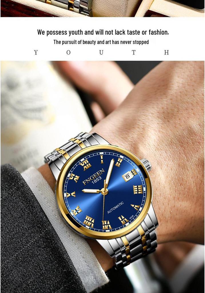 Orologio Meccanico Automatico Impermeabile da Uomo Fenzun 2020 con Calendario Vuoto