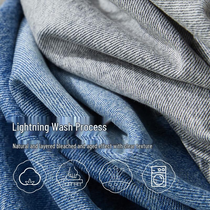 ESE-Y Women's Vintage Washed Denim Wide-Leg Jeans