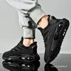 Breathable sports men's air cushion sneakers men's summer fashion new ultra-light black running shoes