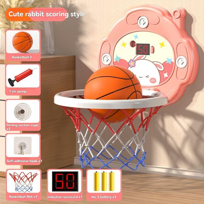 New Children's Basketball Frame Indoor Shooting Hanging Baby Basketball Stand 1-5 Year Old Baby Home Ball Toy No Punching