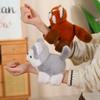 Creative Stuffed Animals Raccoon Fox Husky Cat Monkey Papa Circle Toy Wrapped Around Arm Doll Toys for Kids Birthday Gift