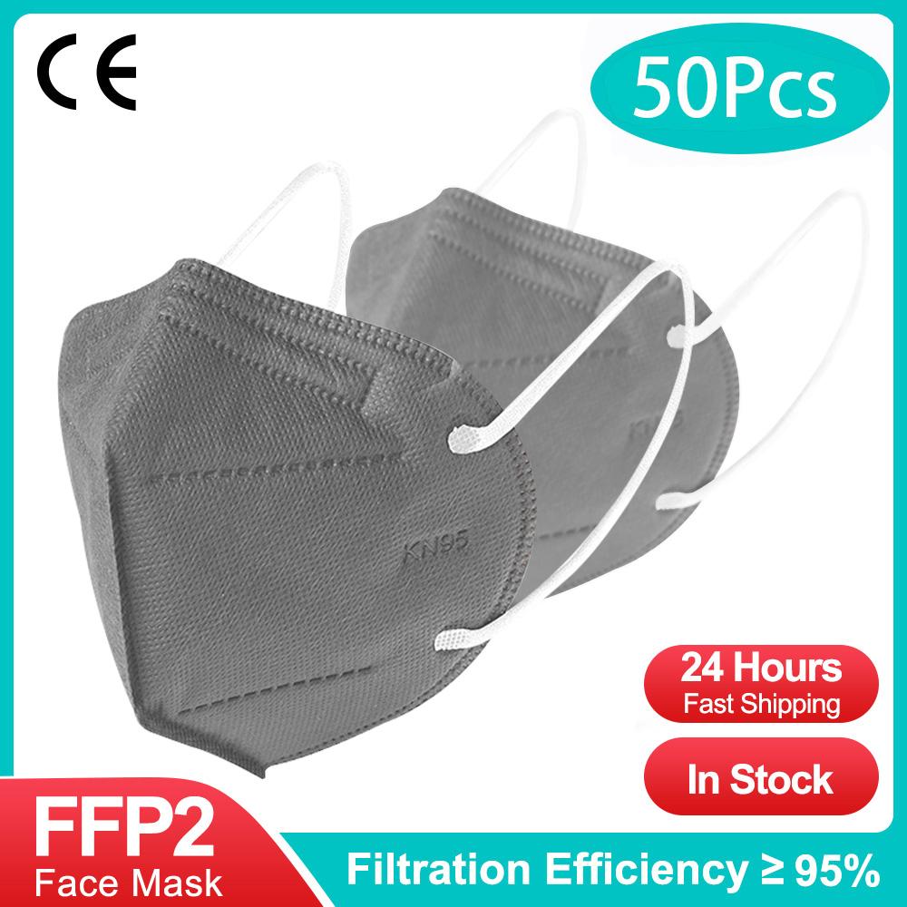 Health Protective KN95 Face Mask 5 Layer Filter Dust Port  Mascarillas FFP2 Nonwoven Health Protective N95 Mask Reusable Face