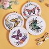 Butterfly Floral Embroidery Kits Embroidery Set with Thread and Needle Embroidery Starter Kits Crosses Stitching Set
