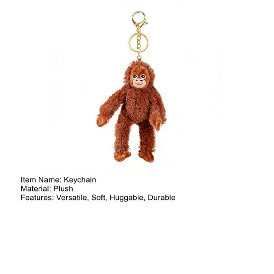 Chaveiro de Pelúcia de Macaco Chaveiros de Animais de Pelúcia Macios com Braços Longos Bonecas Fofas para Pendurar em Bolsas Mochilas Presente Inovador para Crianças Amantes de Animais