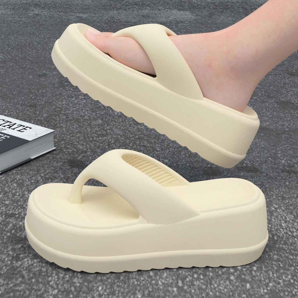 Women's Thick-Soled Flip-Flops - 2025 Non-Slip Toe-Post Sandals for Summer Beach Wear