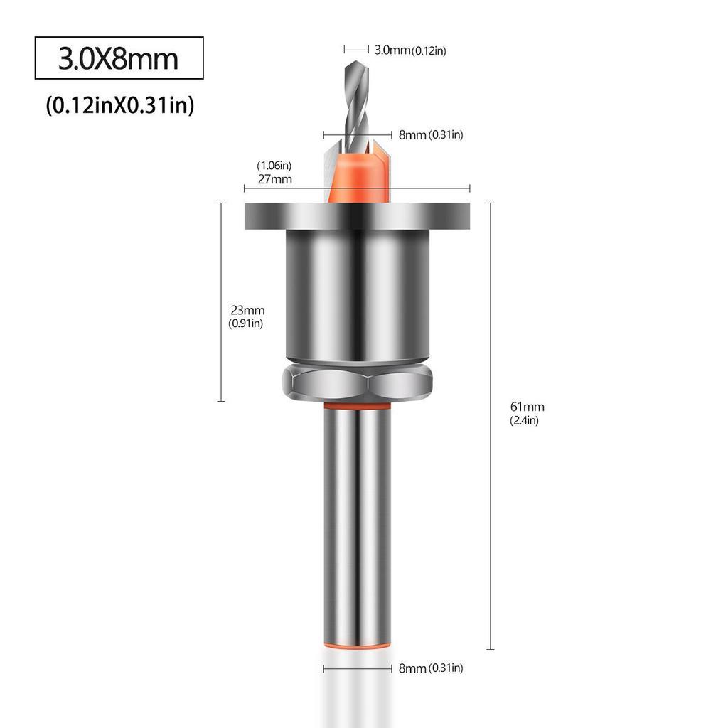 Edge Banding Hole Puncher: 8/10/12/15mm Woodworking Tool for Countersink Screw Hole Covers
