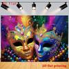 2D Mardi Gras Masquerade Masks Photography Backdrop Carnival Party Background
