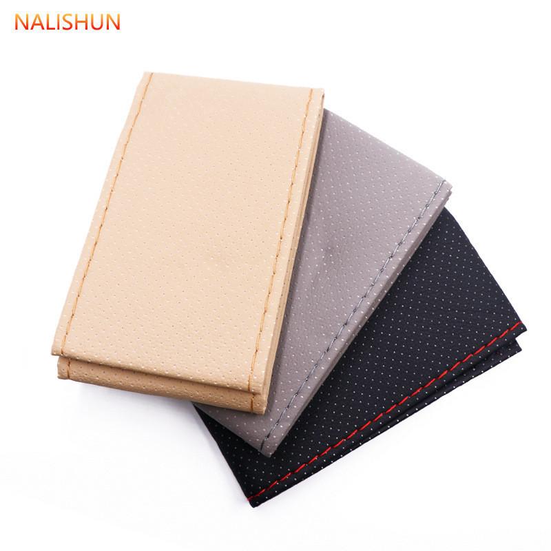 Steering Nonslip Car Wheel Cover Handsewn Sweatabsorbing Leather Fit Universal
