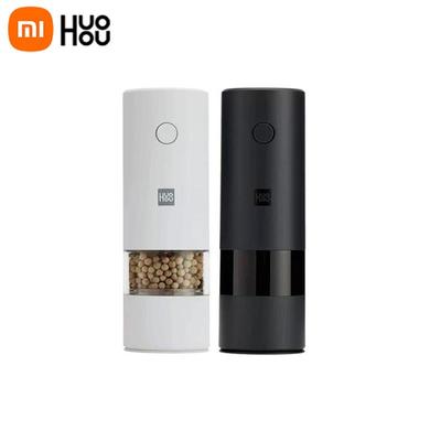 HUOHOU Automatic Electric Pepper Salt Grinder LED Light 5 Modes Spice Grain Porcelain Grinding Ceramic Burr Mill