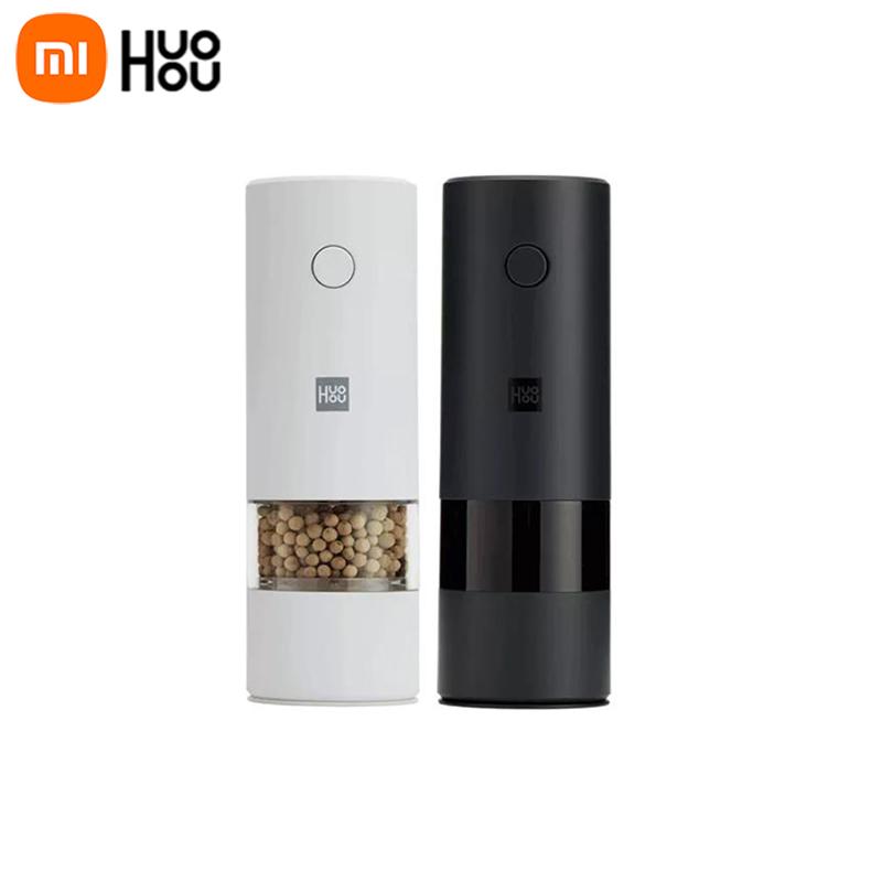 

Xiaomi HUOHOU, автоматическая электрическая мельница для перца, соли, светодиодная подсветка, 5 режимов, зерно для специй, фарфоровое измельчение, керамическая мельница с жерновами