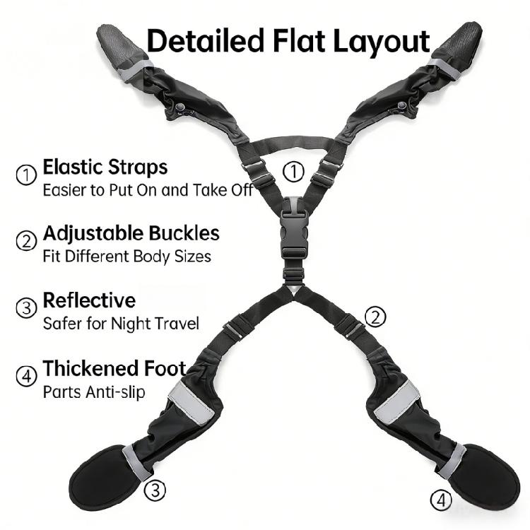 Fashion Dog Shoe Suspender Boot Waterproof Pet Shoe Snow Rain Dog Suspender Boot For Daily Walks