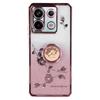 KADEM For Xiaomi Redmi Note 13 Pro 5G/Poco X6 5G Case Rhinestone Flower Ring Kickstand TPU Phone Cover