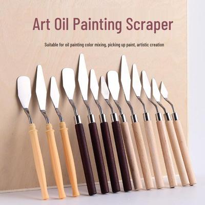 Palettmesser-Set mit Holzgriff - Öl- & Gouachemalerei Kunstbedarf