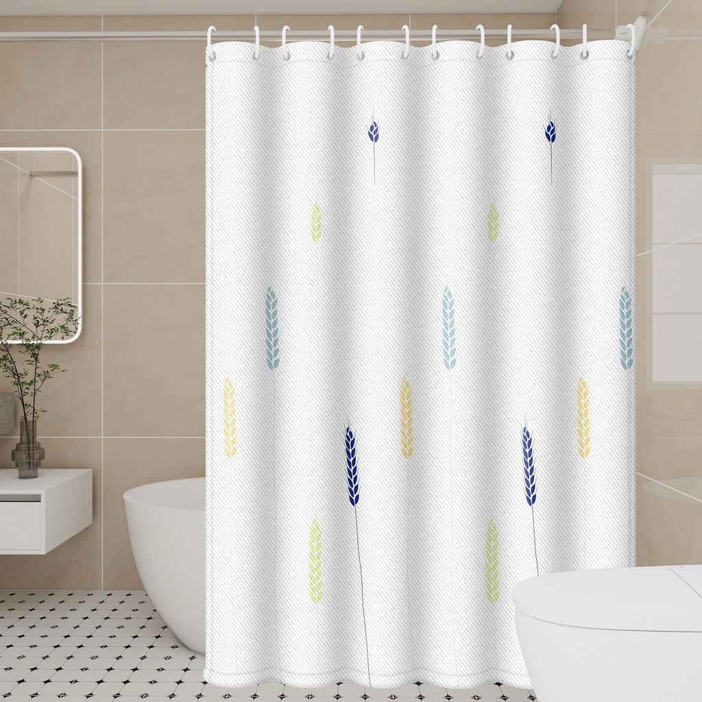 Minimalist Polyester Waterproof Shower Curtain - Effortlessly Adds a Clean Finish