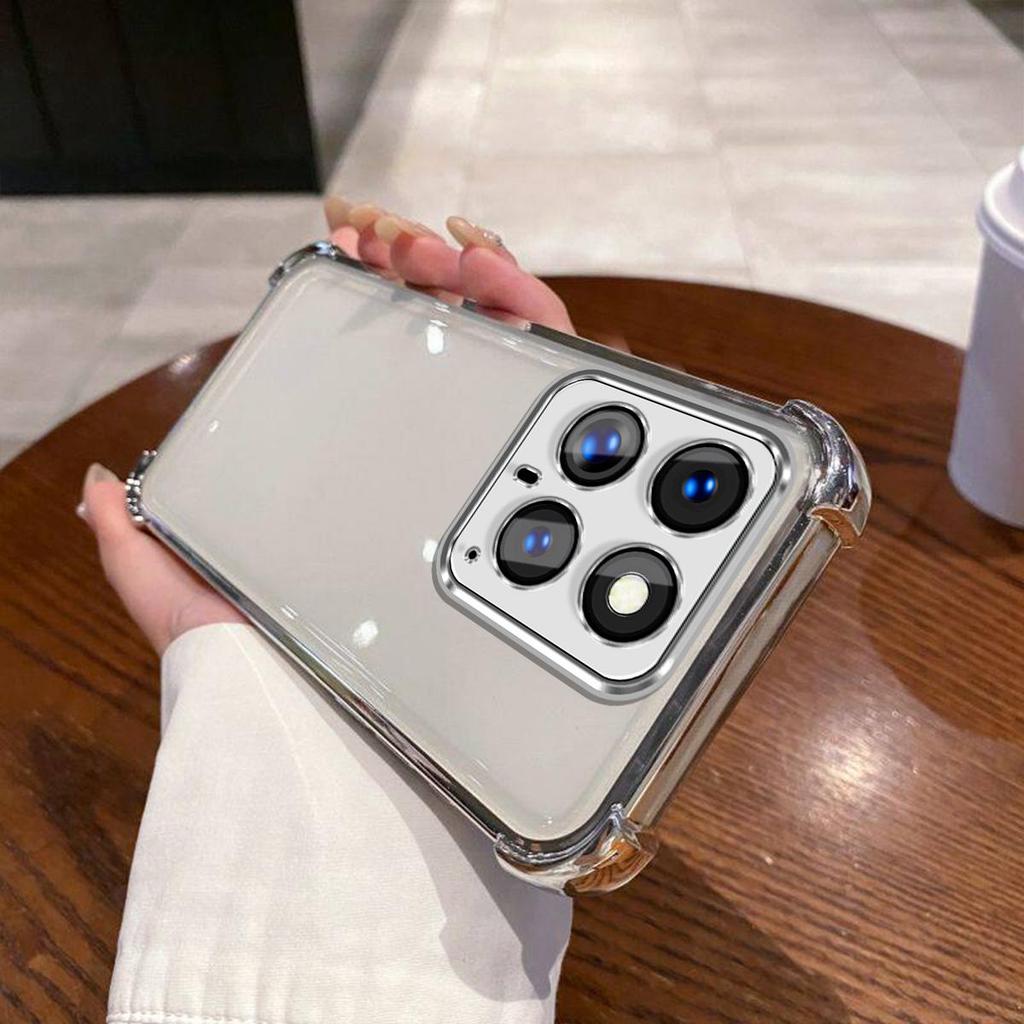 Case for Xiaomi 14 Pro Electroplated Color Border Clear Phone Casing Cover