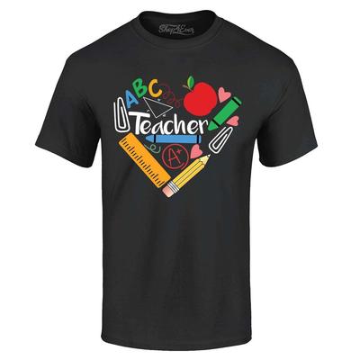Teacher Heart Supplies Teachers Appreciation T-shirt Teacher Shirts