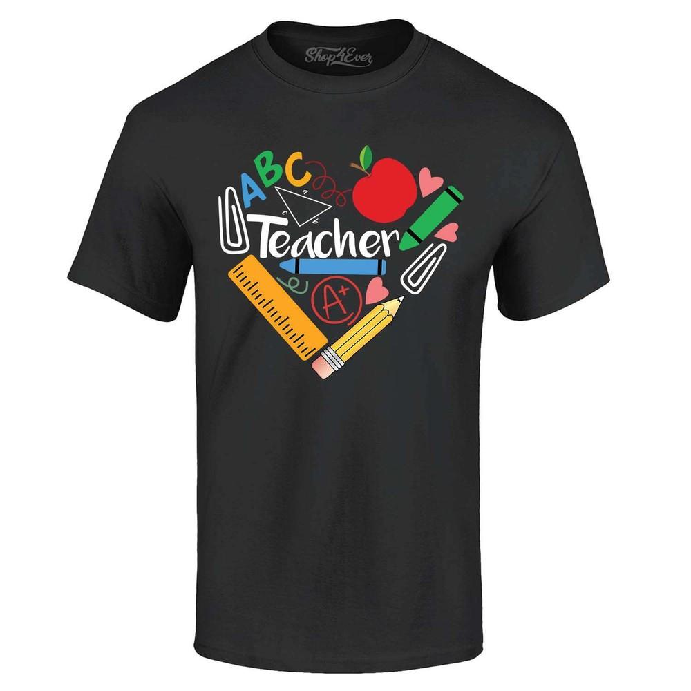 

Teacher Heart Supplies Teachers Appreciation T-shirt Teacher Shirts S